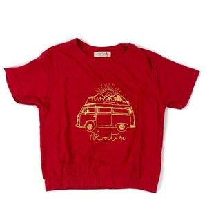 Circle X Girls Tshirt Red Elastic XS